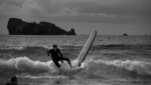 surfer in the ocean surfer in the ocean