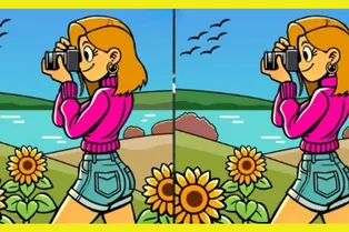 Девушка с фотоаппаратом: попробуйте найти отличия за отведенное время Девушка с фотоаппаратом: попробуйте найти отличия за отведенное время