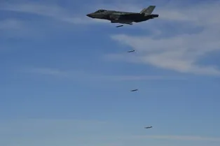 Сброс восьми бомб из F-35 показали на видео