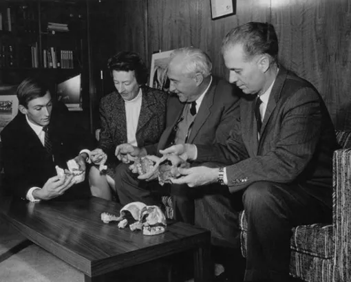 Ричард Лики, Мэри Лики, Луис Лики и Мелвин Пэйн, 1964 год