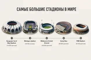 Весь город на одной арене: 5 самых больших футбольных стадионов в мире Весь город на одной арене: 5 самых больших футбольных стадионов в мире