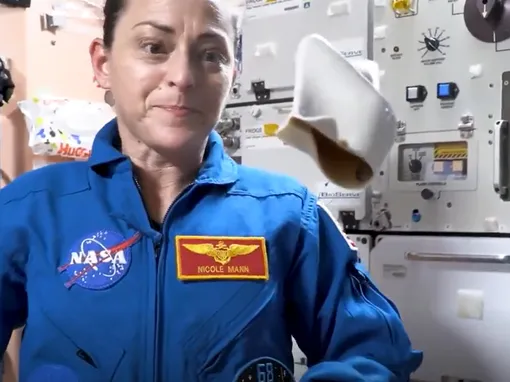 Астронавт Николь Манн демонстрирует чашку Петтита на МКС. Чашка перевернута вверх дном, но кофе не выливается. Чашки — не круглая в сечении, а вытянутая, с характерным зауженным краем-«носиком». Это и есть каплевидная геометрия, которая создает капиллярный градиент. Жидкость прижата к стенкам поверхностным натяжением и не выливается даже если ее перевернуть. Но вот встряхивать чашку или наливать слишком много кофе — не рекомендуется. Астронавт Николь Манн демонстрирует чашку Петтита на МКС. Чашка перевернута вверх дном, но кофе не выливается. Чашки — не круглая в сечении, а вытянутая, с характерным зауженным краем-«носиком». Это и есть каплевидная геометрия, которая создает капиллярный градиент. Жидкость прижата к стенкам поверхностным натяжением и не выливается даже если ее перевернуть. Но вот встряхивать чашку или наливать слишком много кофе — не рекомендуется.