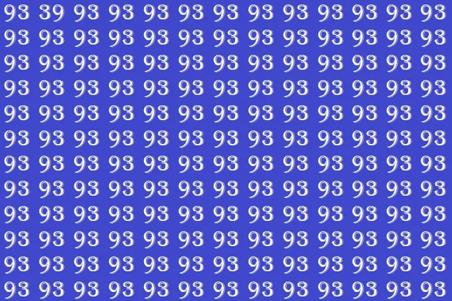 Быстрая проверка зрения: найдите число 39 за 9 секунд
