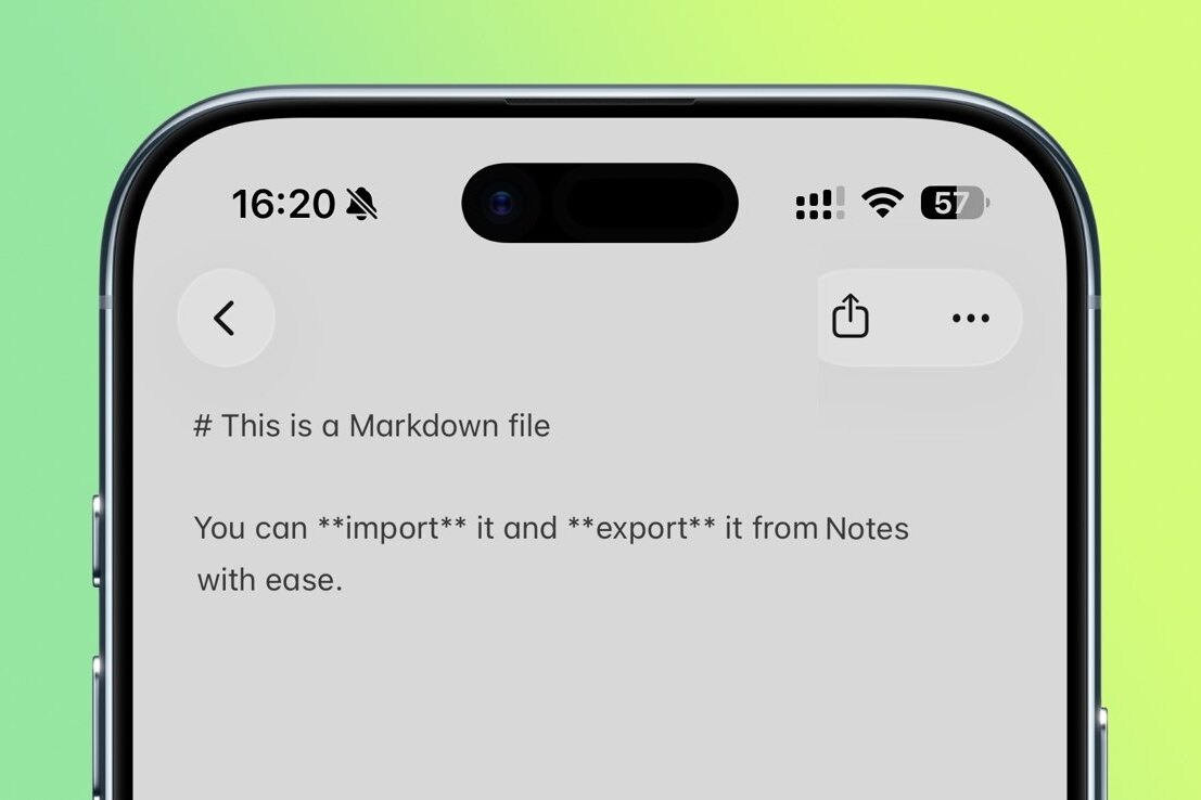 Как импортировать и экспортировать Markdown с помощью Заметок в iOS 26