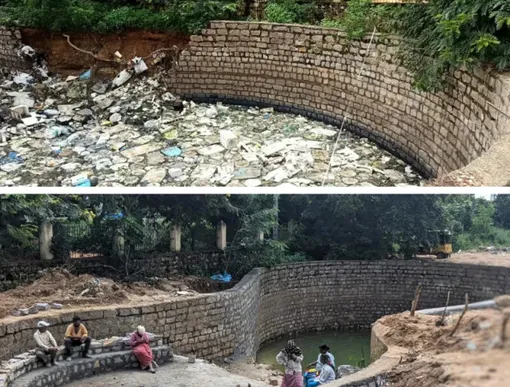 реставрация колодца: до и после