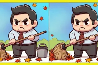 Сердитый уборщик: сможете найти 3 отличия между рисунками? Сердитый уборщик: сможете найти 3 отличия между рисунками?