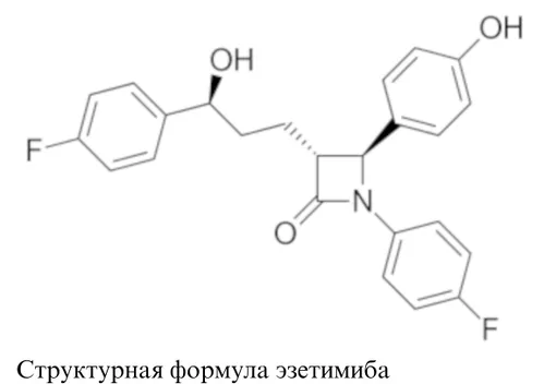 Молекула эзетимиба Молекула эзетимиба формула