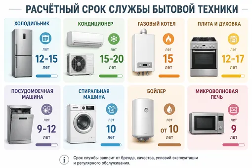 Как часто нужно менять бытовую технику: срок службы 8 популярных устройств Как часто нужно менять бытовую технику: срок службы 8 популярных устройств