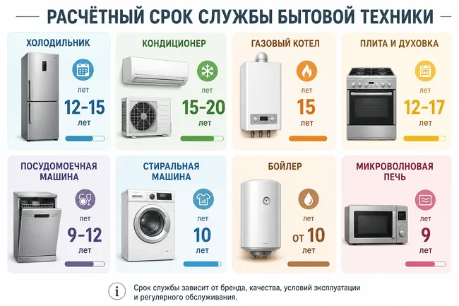 Как часто нужно менять бытовую технику: срок службы 8 популярных устройств