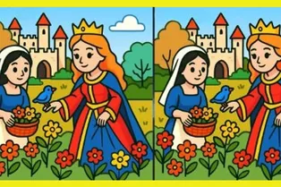 Королева и служанка: сможете найти 3 отличия между иллюстрациями? Королева и служанка: сможете найти 3 отличия между иллюстрациями?