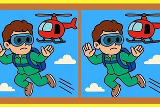 Сложнейший зрительный тест для тренировки глаз: найдите три отличия между парашютистами за 17 секунд