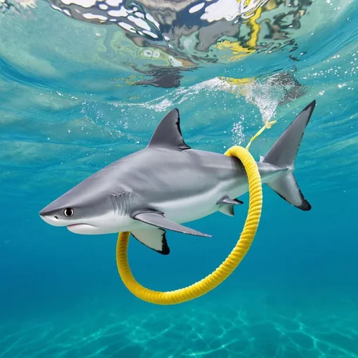 акула с желтым обручем