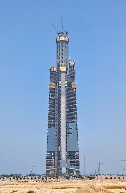 Актуальный ход строительства Jeddah Tower в Саудовской Аравии на уровне четырехсот пятидесяти метров Актуальный ход строительства Jeddah Tower в Саудовской Аравии на уровне четырехсот пятидесяти метров