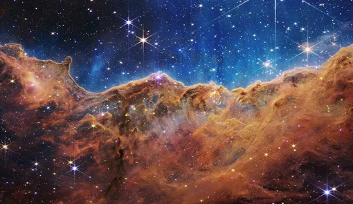 Космические утесы туманности Карина (NGC 3324) (NIRCam). Джеймс Уэбб. Космические утесы туманности Карина (NGC 3324) (NIRCam). Джеймс Уэбб.