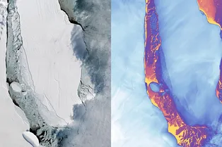 NASA опубликовало фото гигантского айсберга NASA опубликовало фото гигантского айсберга